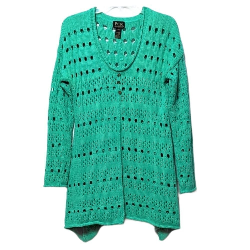 PURE Handknit Trapeze Knit Tunic Sweater M/L